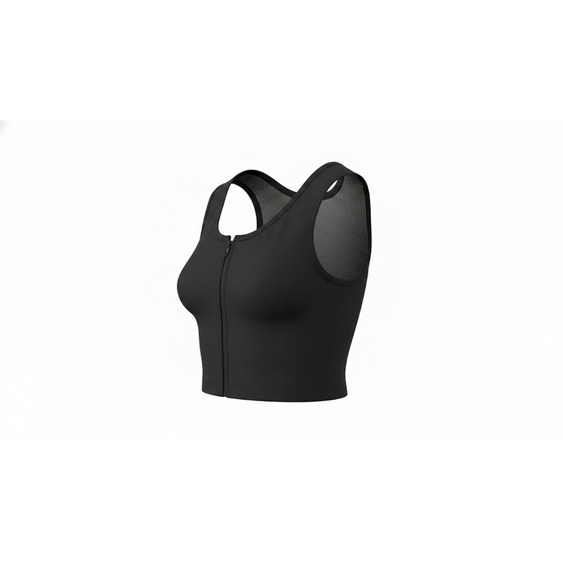Large Size High-Strength Sports Bra – Women's Shockproof Running, Big Chest Support, Small Front Zipper