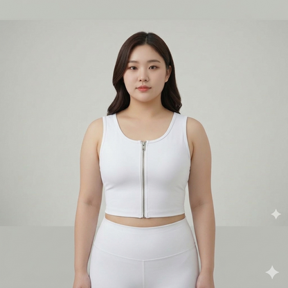 Large Size High-Strength Sports Bra – Women's Shockproof Running, Big Chest Support, Small Front Zipper